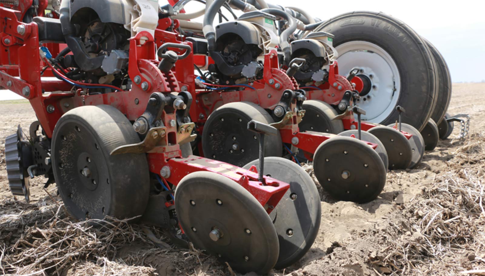 Precision Planting Speed Tube installed in a planter row unit