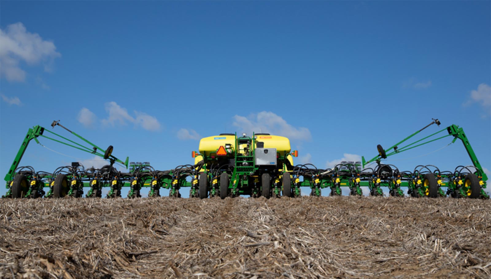 view of the rear of a planter