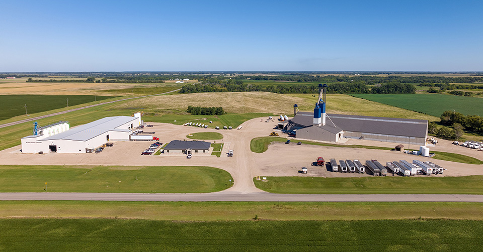 overhead view of our Enderlin North Dakota location