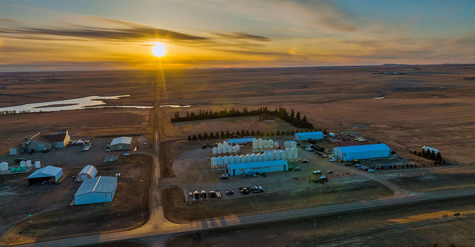 overhead view of our Mott North Dakota location