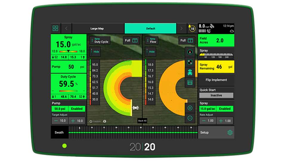 rate and pressure readings on the 20 20 monitor